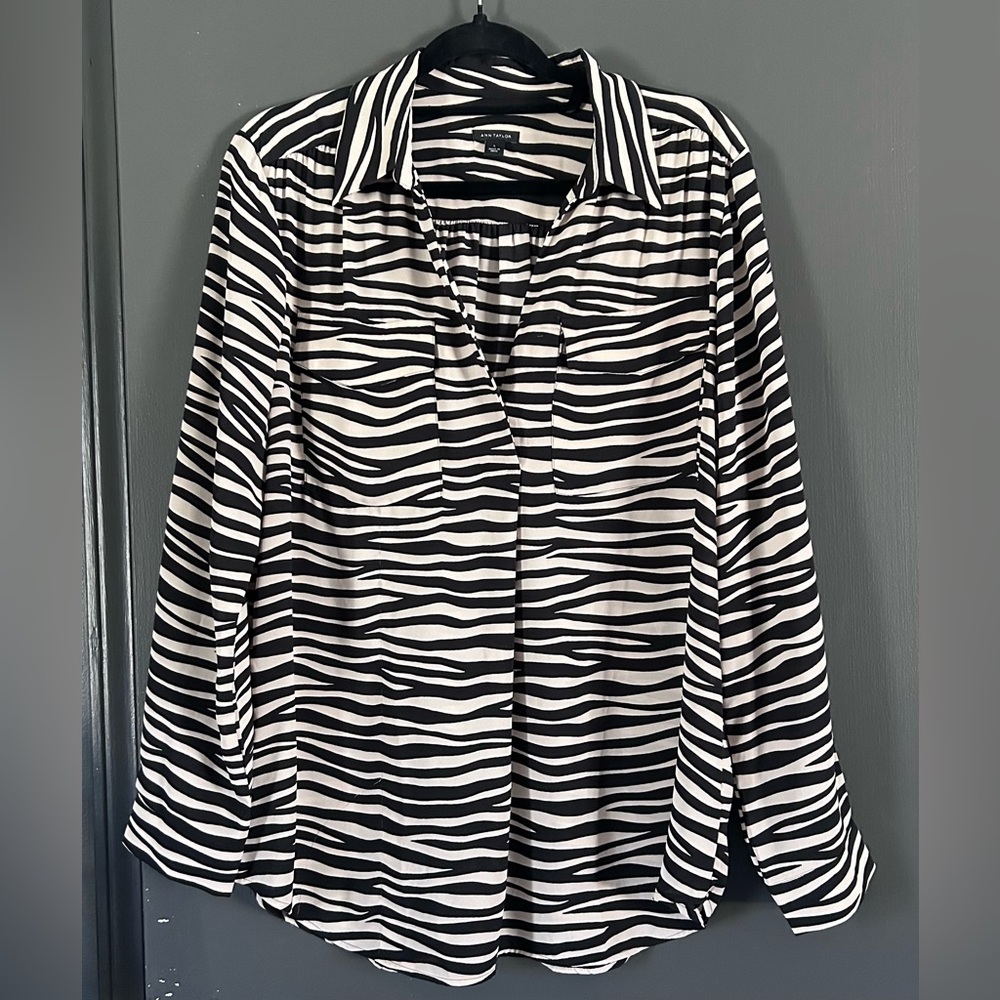 Black and White Zebra Print Blouse